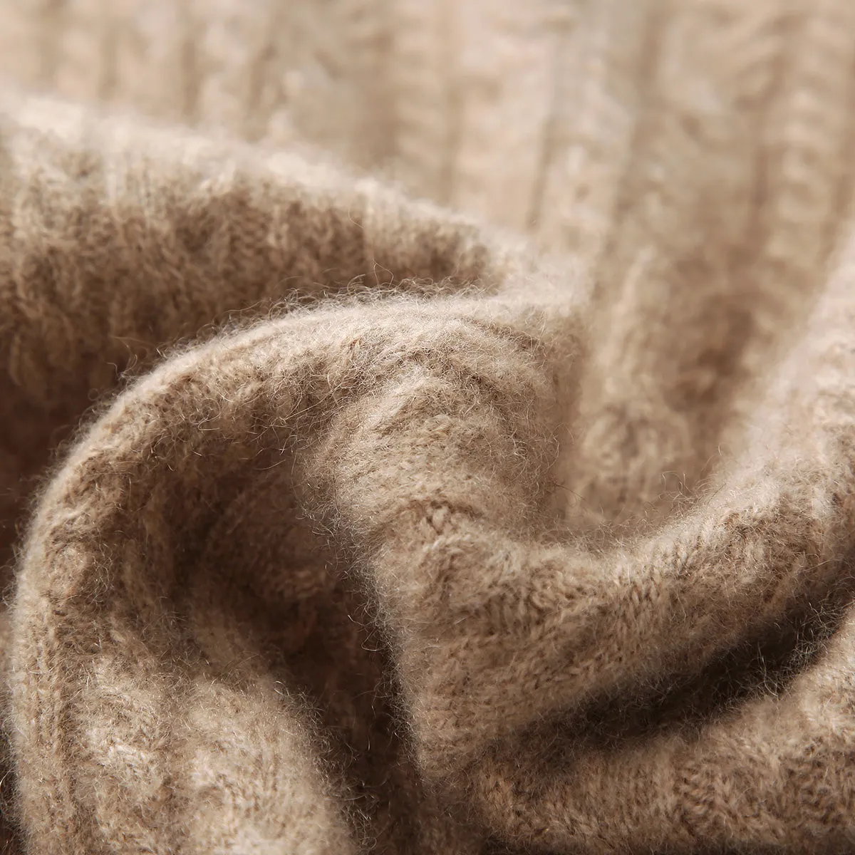 100% Cashmere Cardigan Luxurious Cable Knit Hoodies