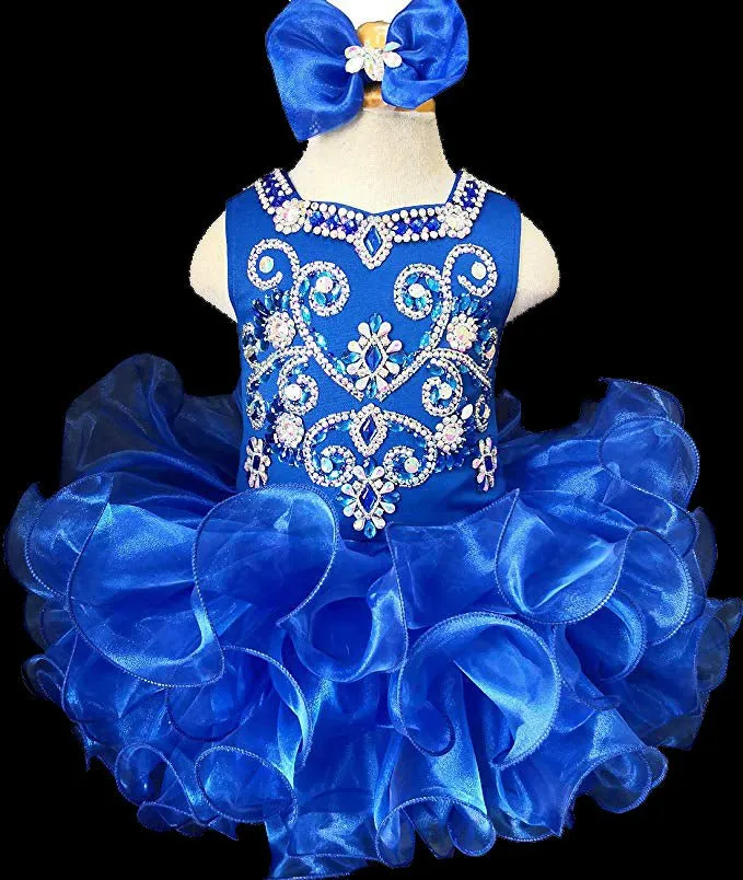 16 Colors--- Baby Girl/Baby Miss/Kids/Little Princess Glitzy Pageant Dress for Pageant