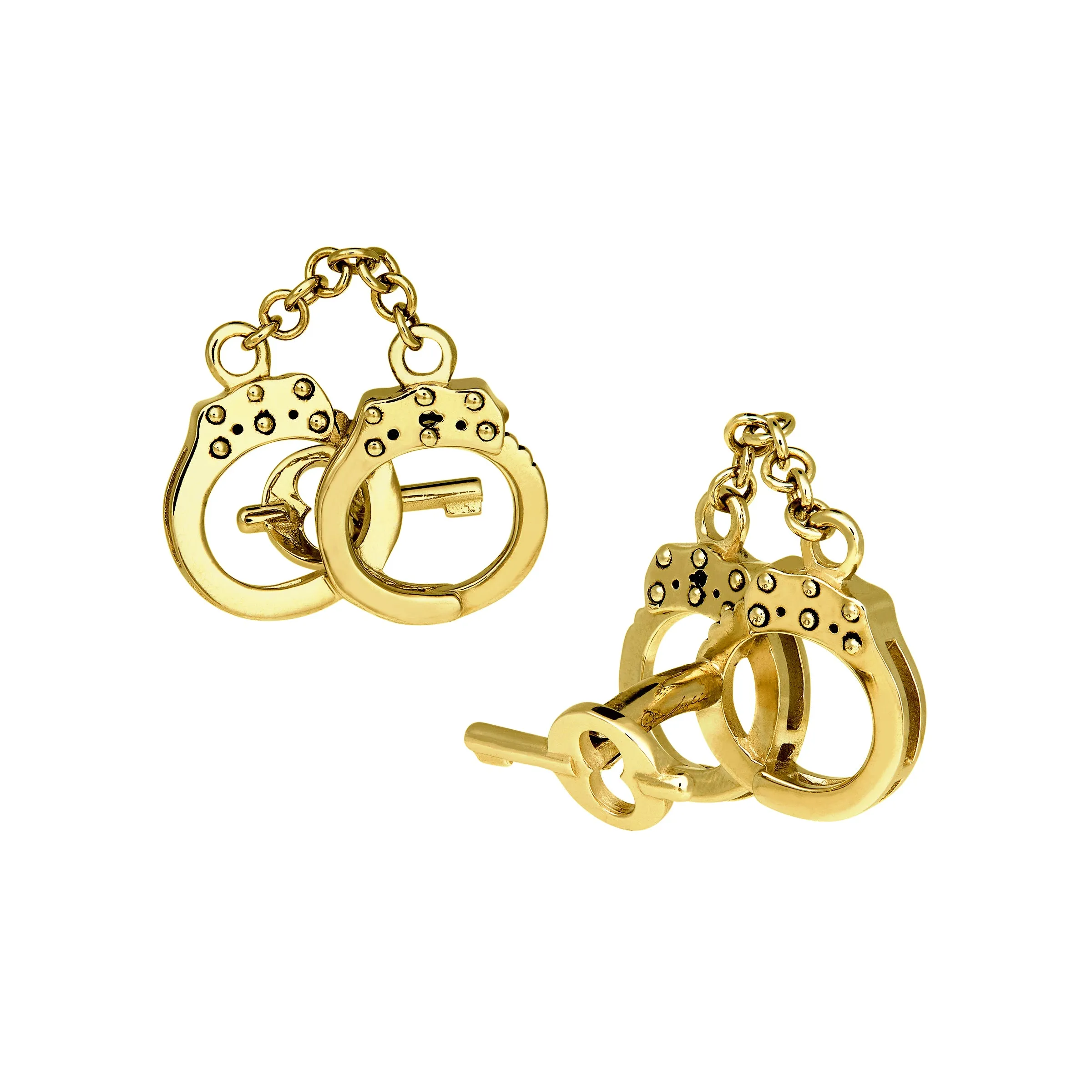 18k Gold Vermeil Handcuff Sterling Cufflinks