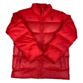 2012 Red Nike Puffer Jacket Manchester United M