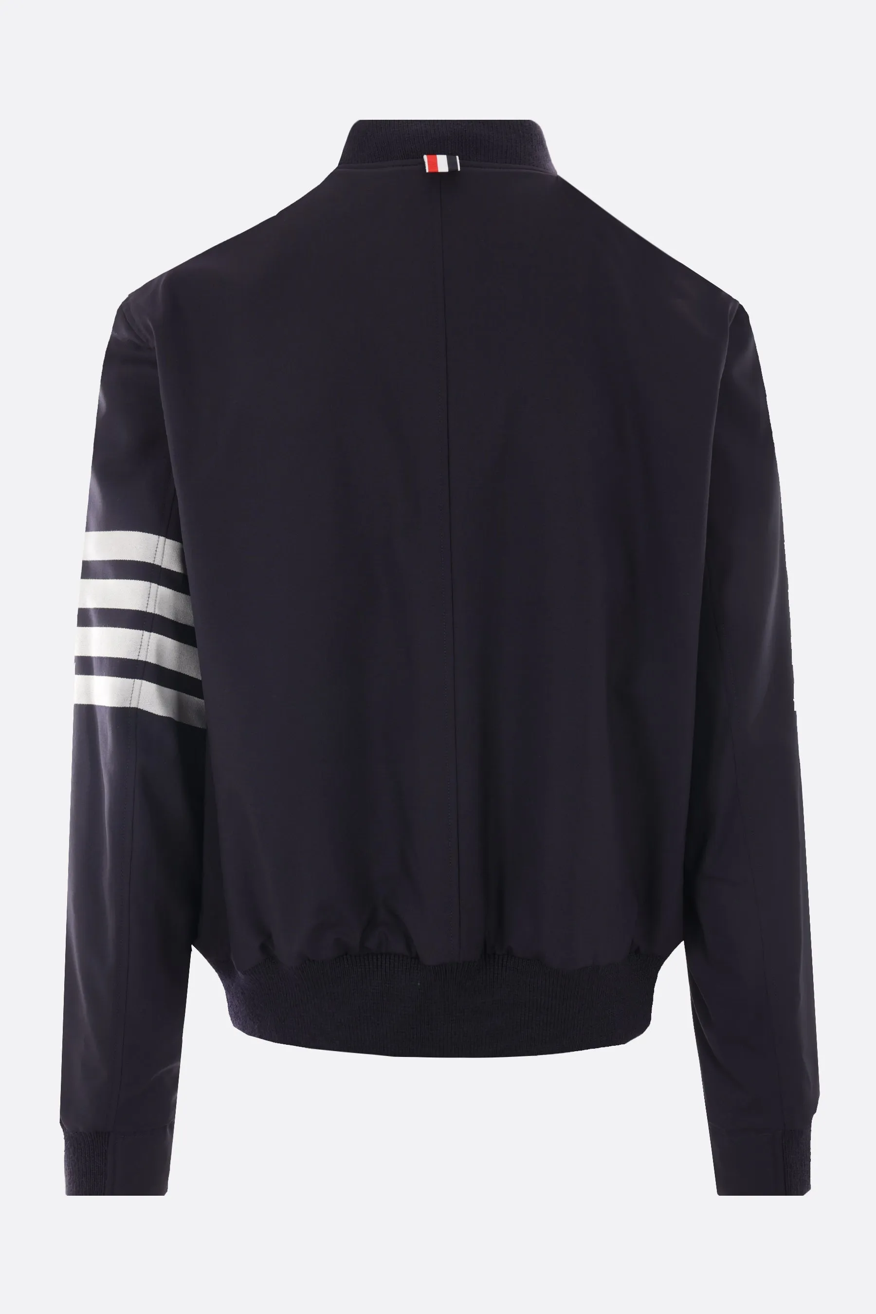 4-Bar Striped Wool Bomber Jacket