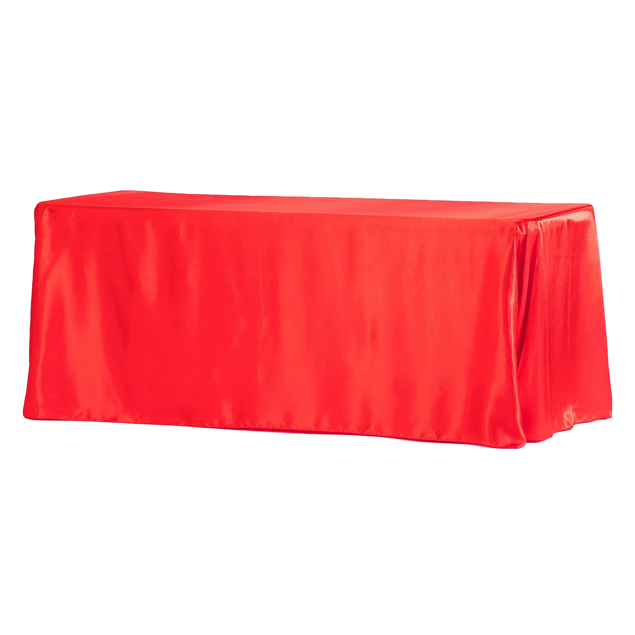 90"x156" Rectangular Satin Tablecloth - Red