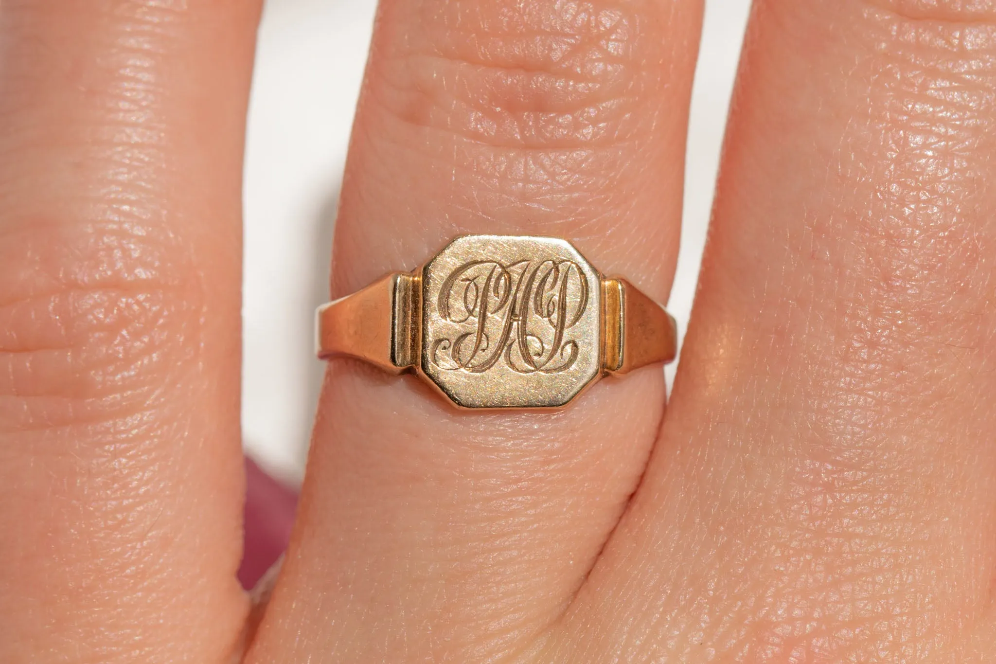 9ct Gold Signet Ring, 'PHP'