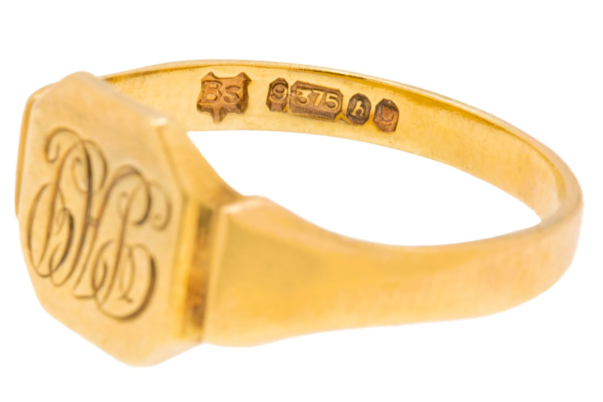 9ct Gold Signet Ring, 'PHP'