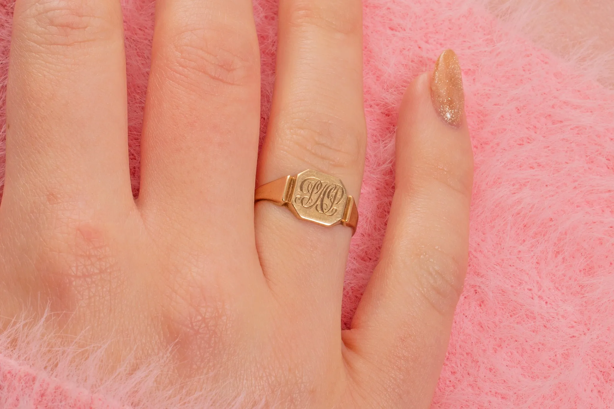 9ct Gold Signet Ring, 'PHP'