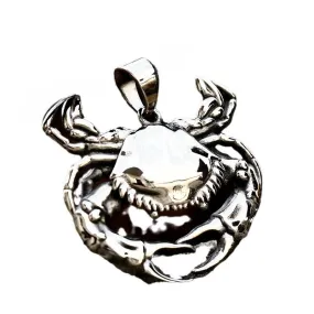 Adorable Titanium Steel Crab Pendant for Men - Stylish Animal Jewelry from Planderful