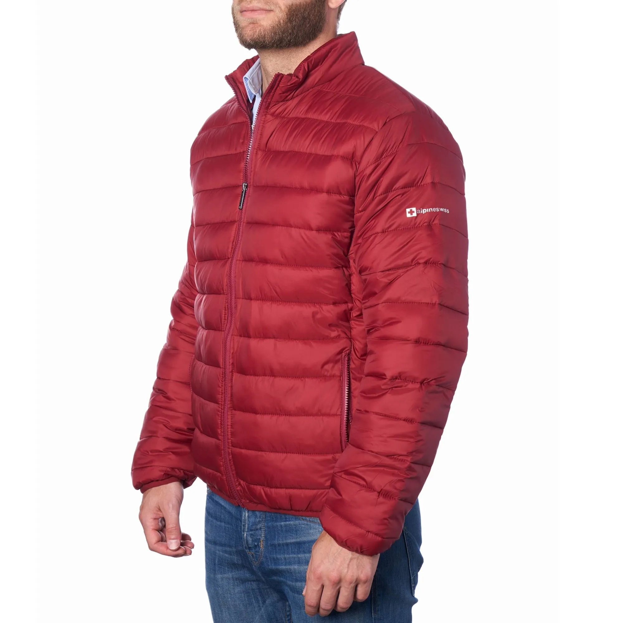 AlpineSwiss Niko Packable Light Men's Down Alternative Puffer Jacket Bubble Coat