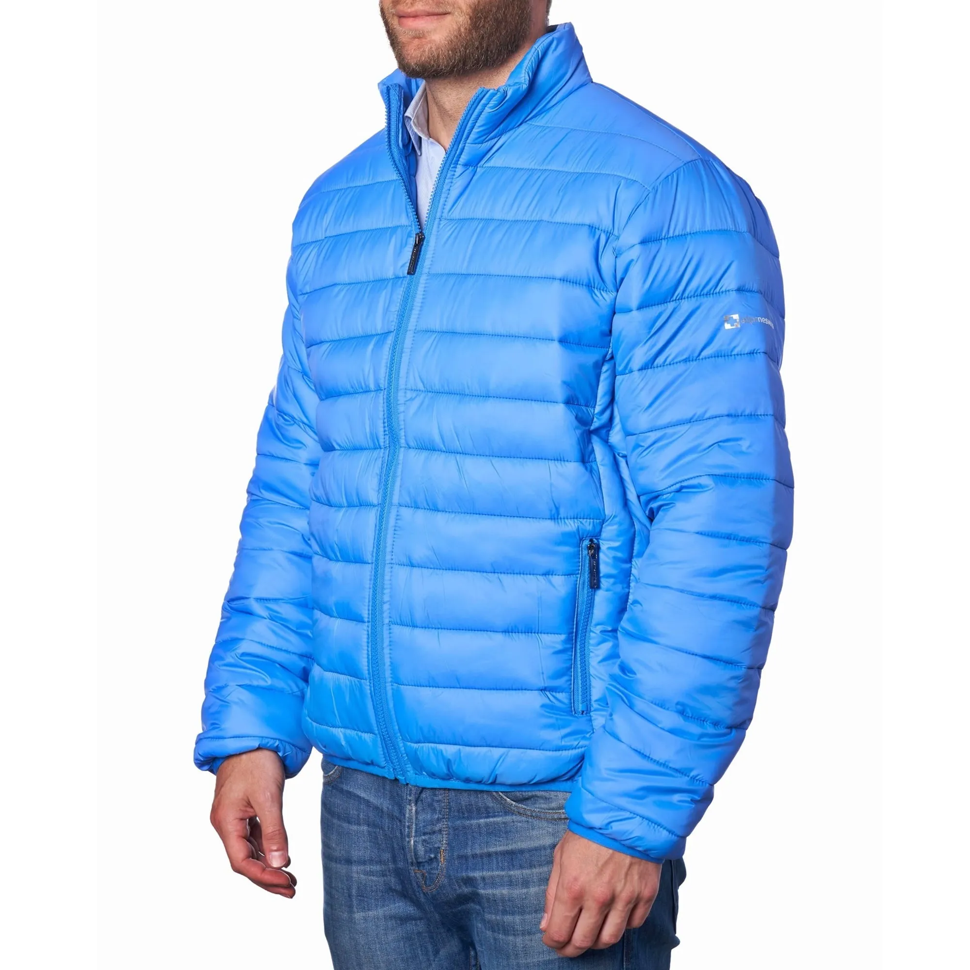 AlpineSwiss Niko Packable Light Men's Down Alternative Puffer Jacket Bubble Coat