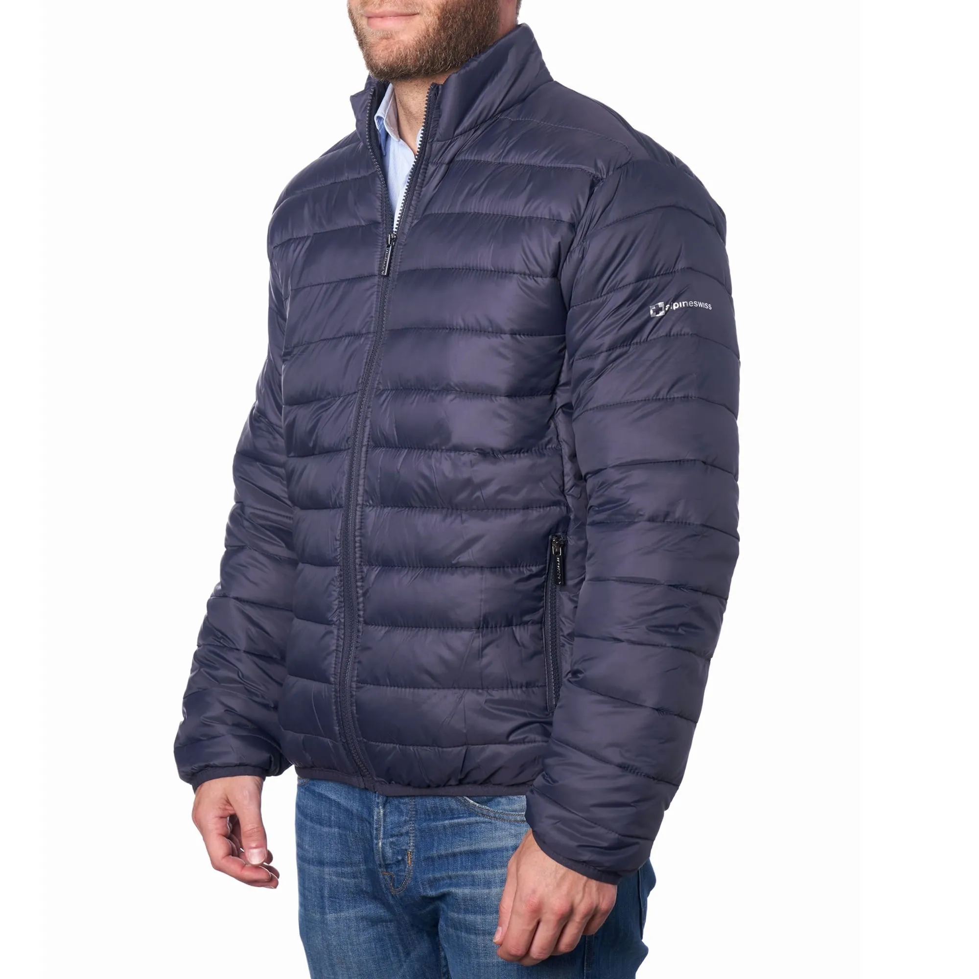 AlpineSwiss Niko Packable Light Men's Down Alternative Puffer Jacket Bubble Coat