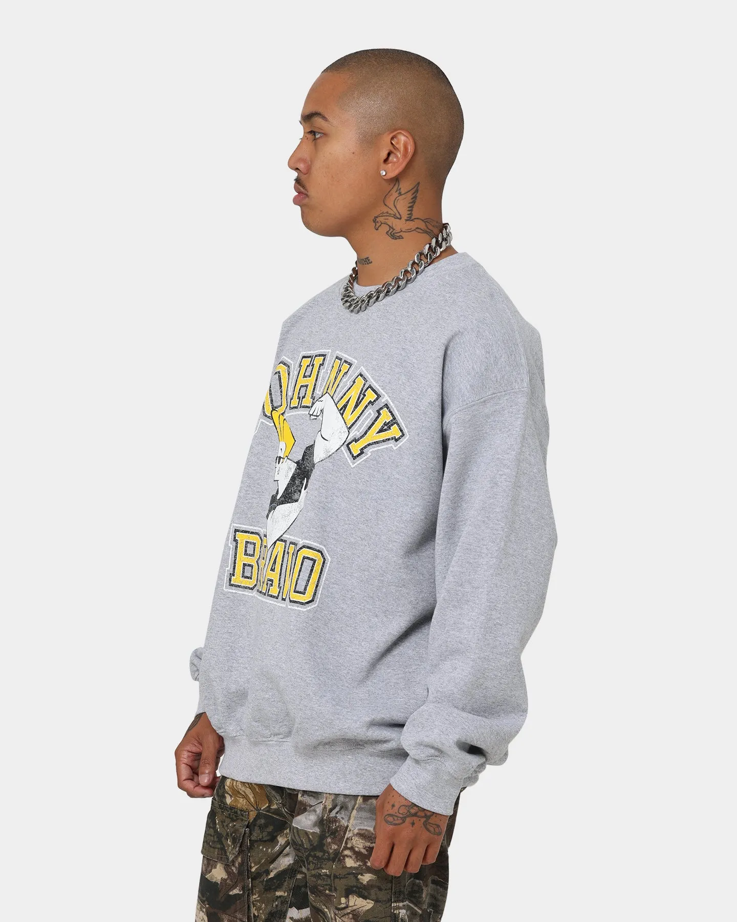 American Thrift X Johnny Bravo Johnny Bravo Crewneck Grey