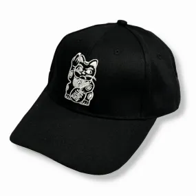 Angry Cat Baseball Cap, White Cat