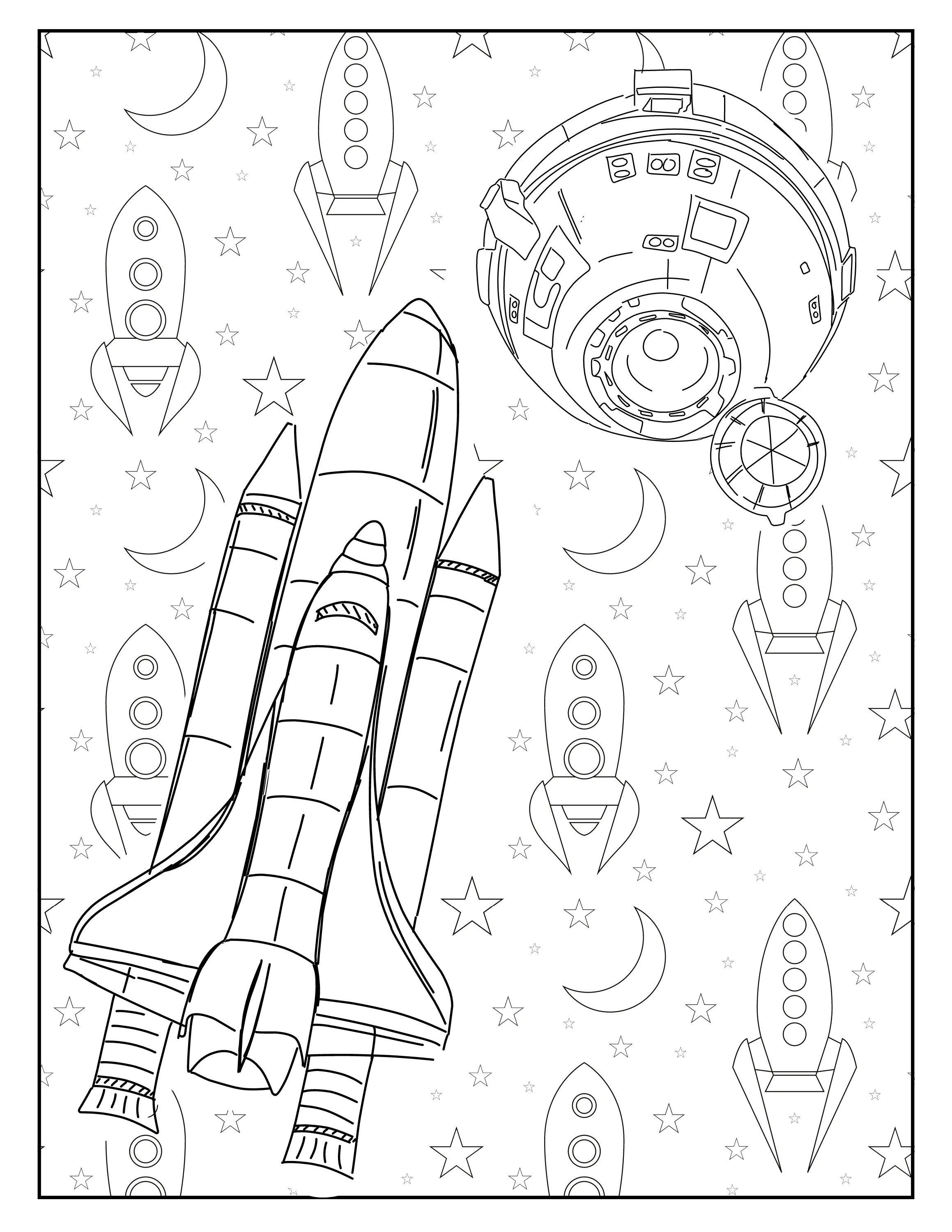 Astronaut Day: The Ultimate Digital Printable Coloring Book for All Ages