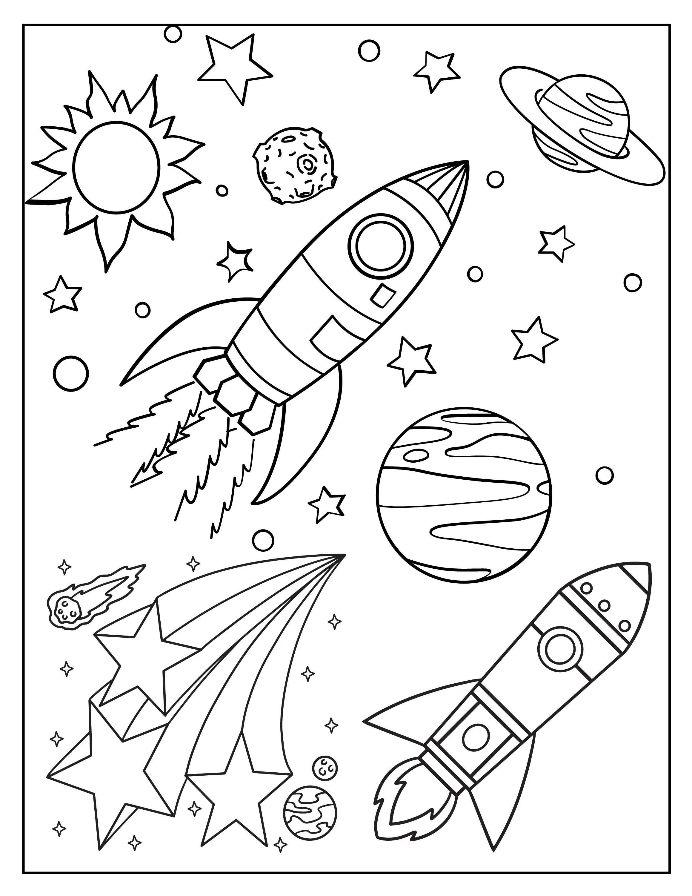 Astronaut Day: The Ultimate Digital Printable Coloring Book for All Ages