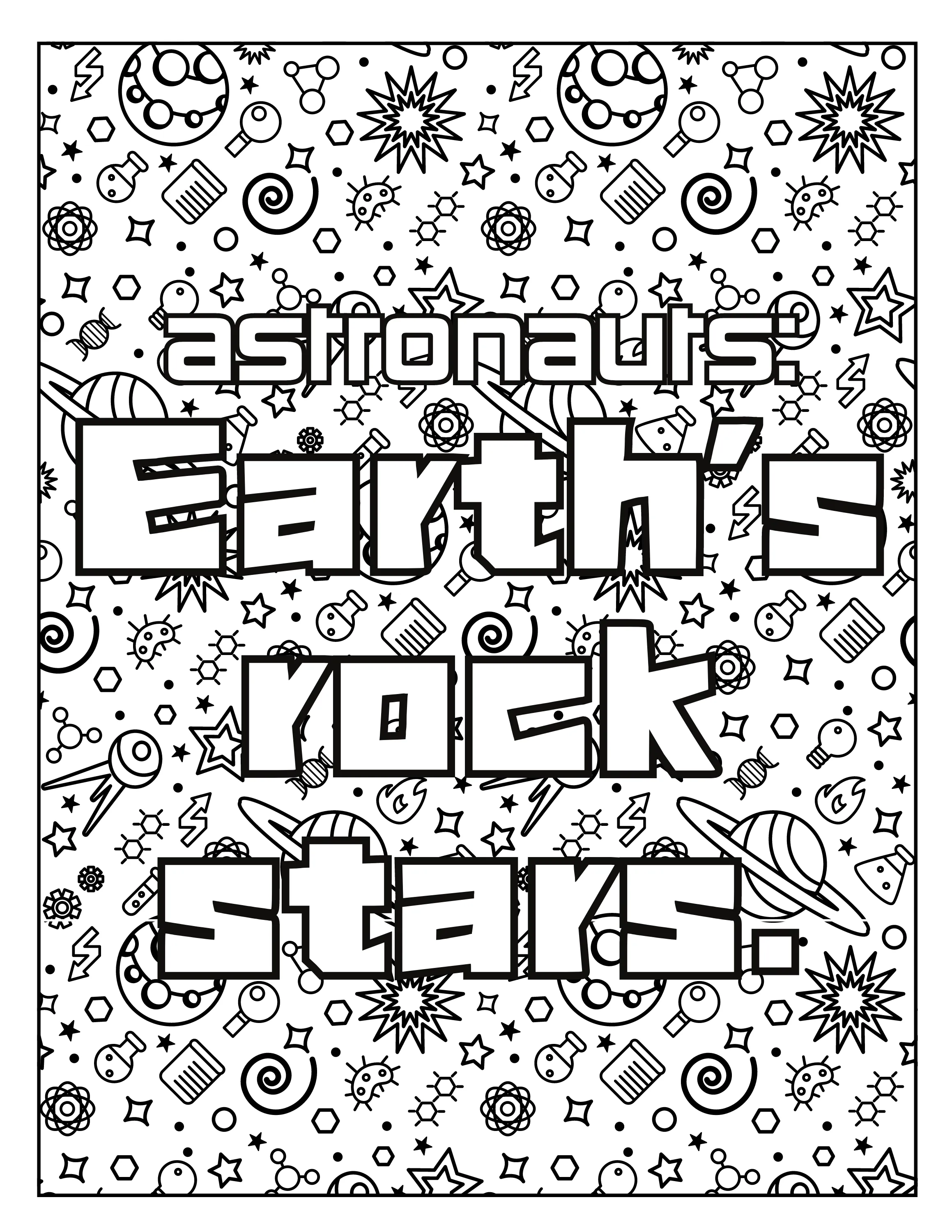 Astronaut Day: The Ultimate Digital Printable Coloring Book for All Ages