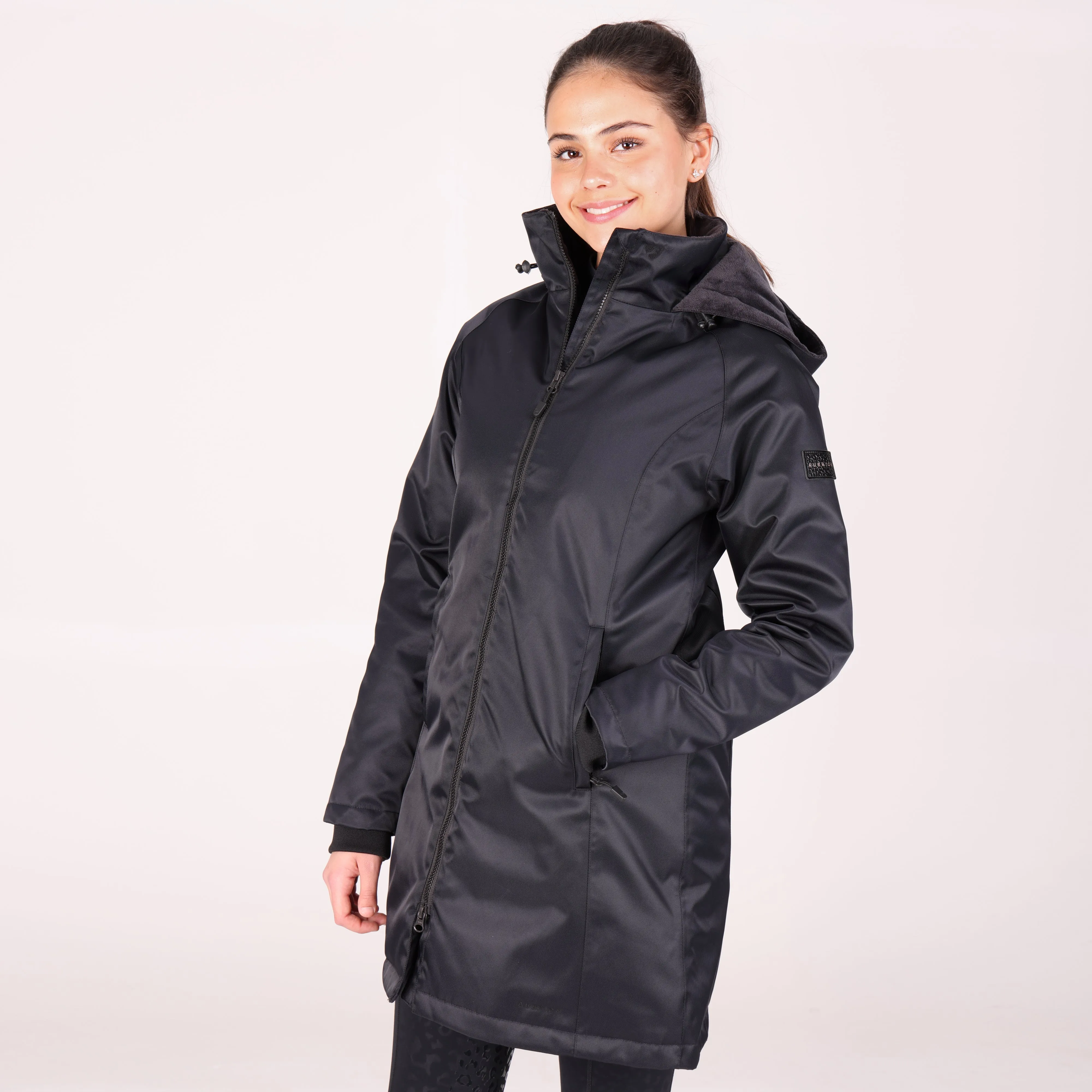 Aubrion Ladies Halcyon Waterproof Coat - Black