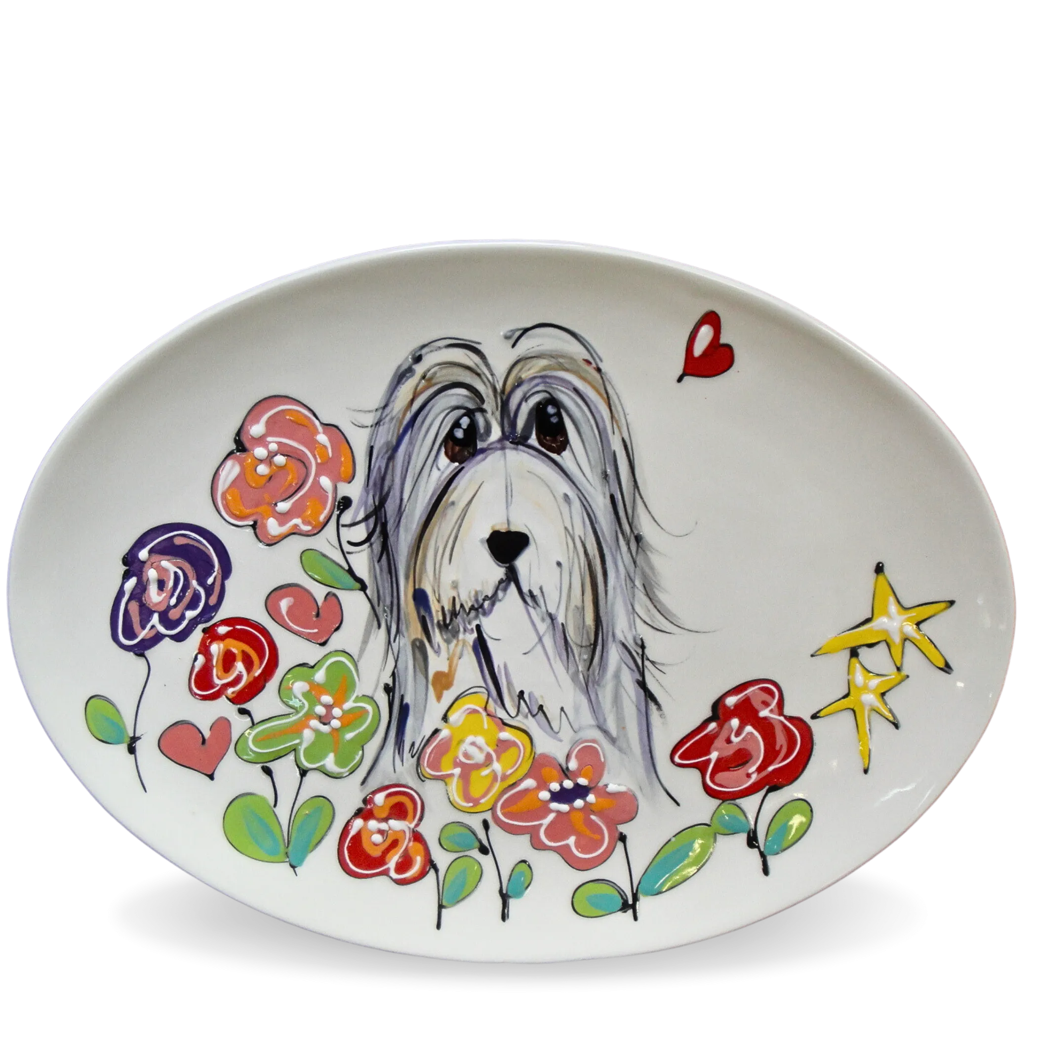 Bearded Collie Serving Platter