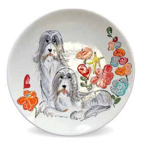 Bearded Collie Trophy Plate