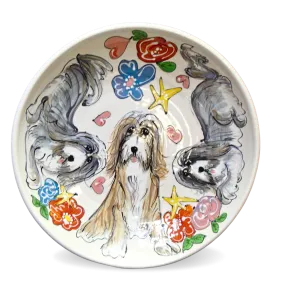 Bearded Collie Trophy Plate