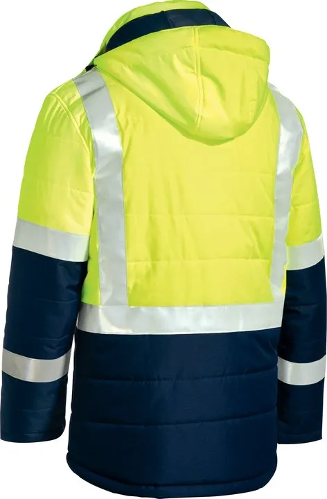 BJ6929HT Bisley Taped Two Tone Hi Vis Puffer Jacket