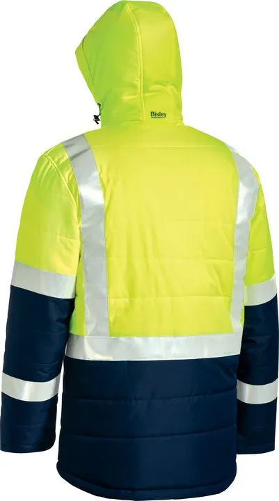 BJ6929HT Bisley Taped Two Tone Hi Vis Puffer Jacket