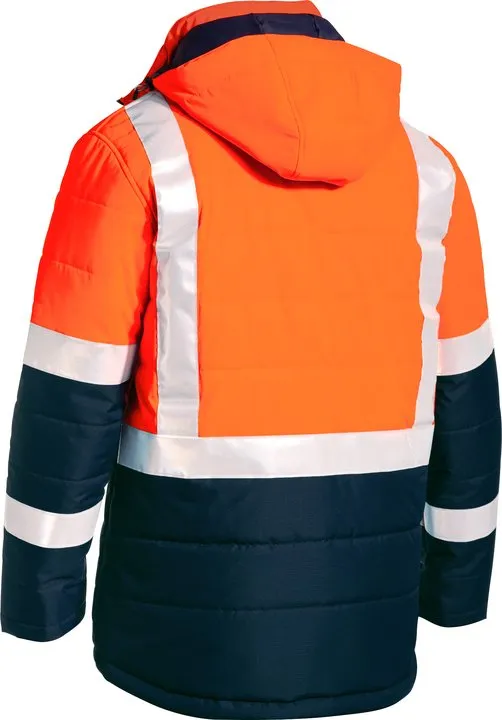 BJ6929HT Bisley Taped Two Tone Hi Vis Puffer Jacket