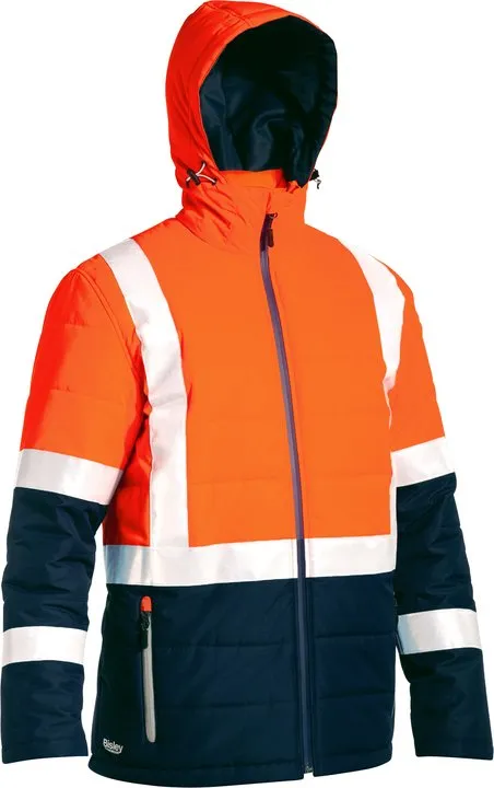 BJ6929HT Bisley Taped Two Tone Hi Vis Puffer Jacket