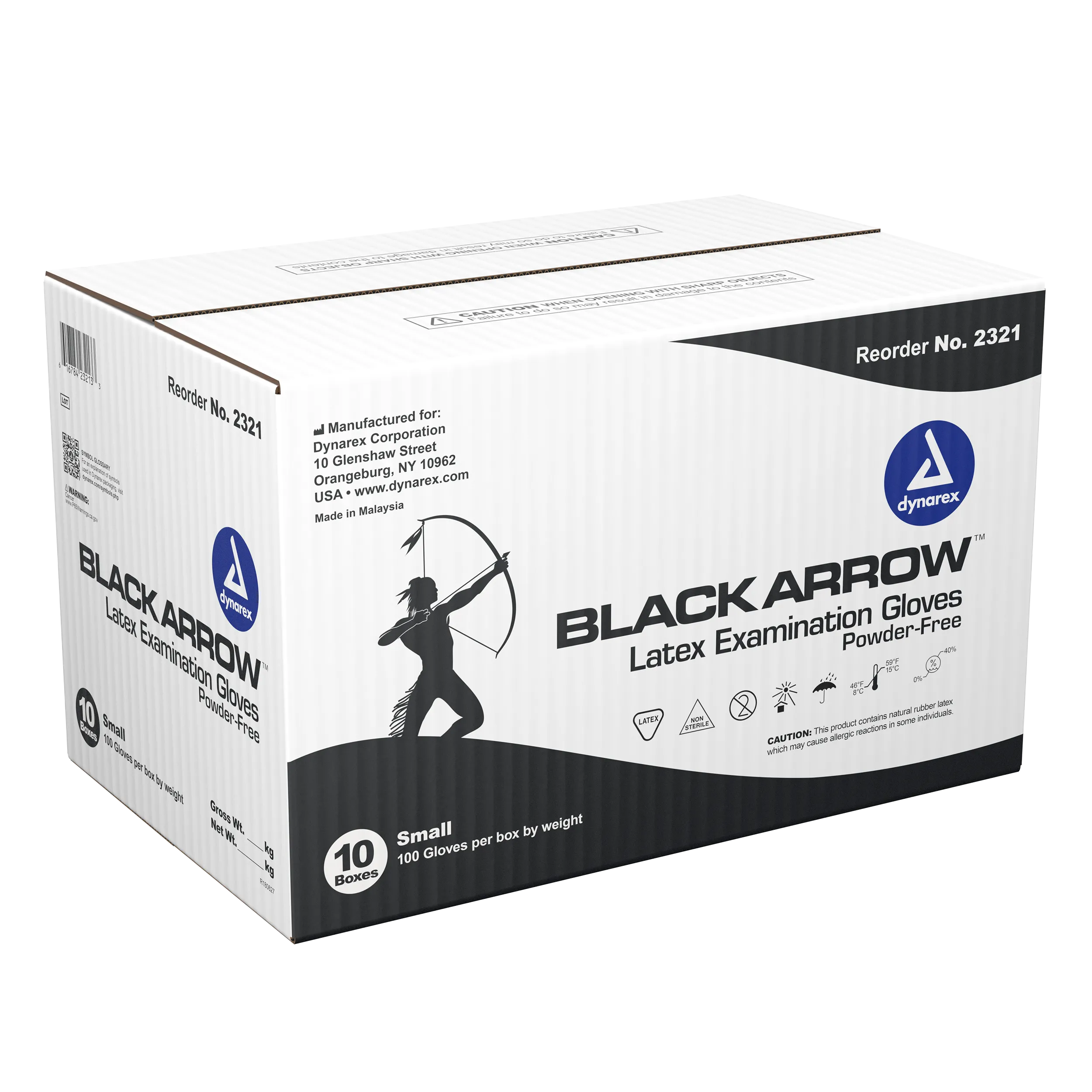 Black Arrow™ Powder-Free Latex Exam Gloves