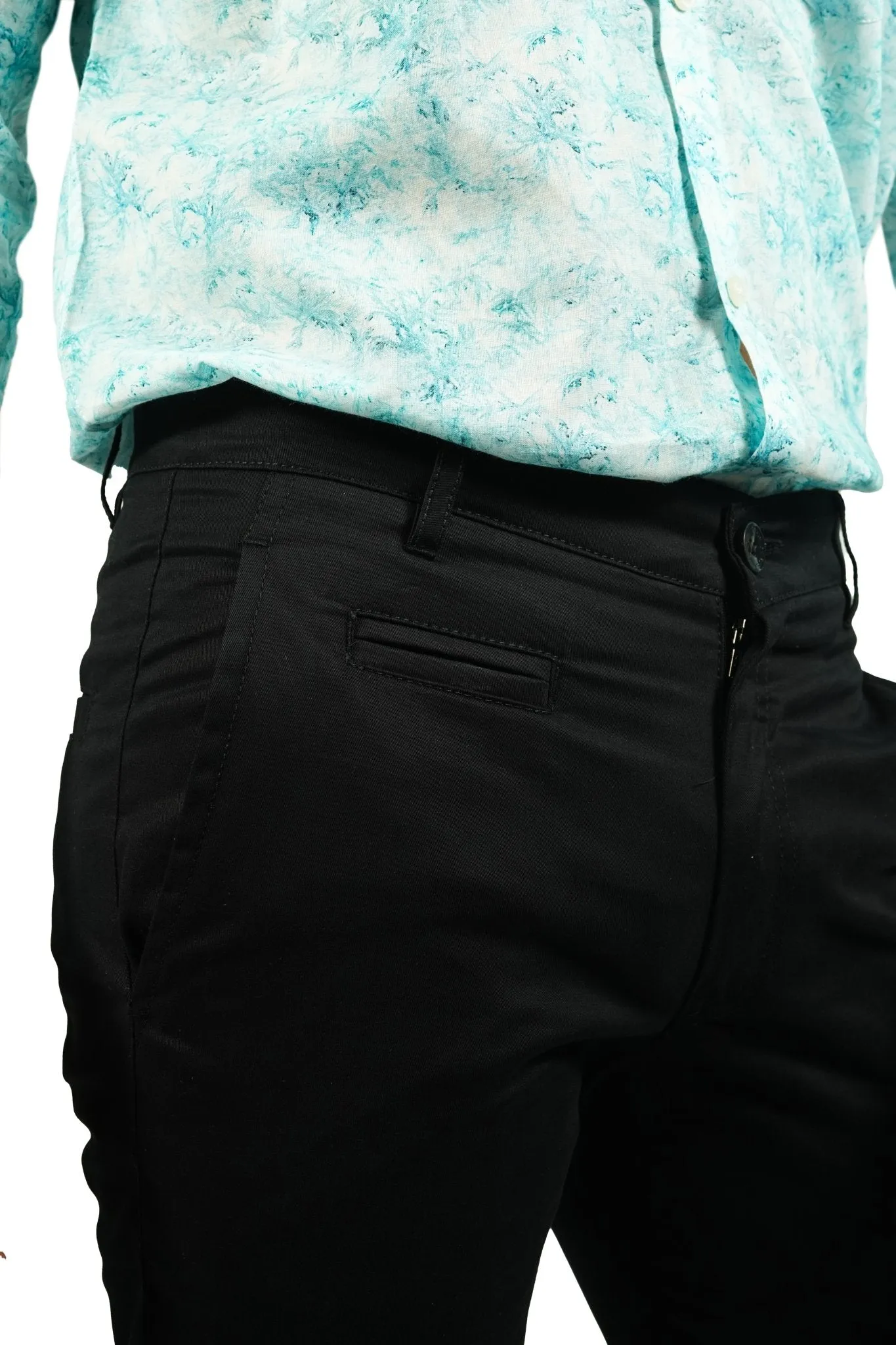 Black Color Cotton Trouser Pants for Men