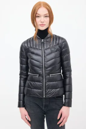 Black Down & Nylon Petra Puffer Jacket