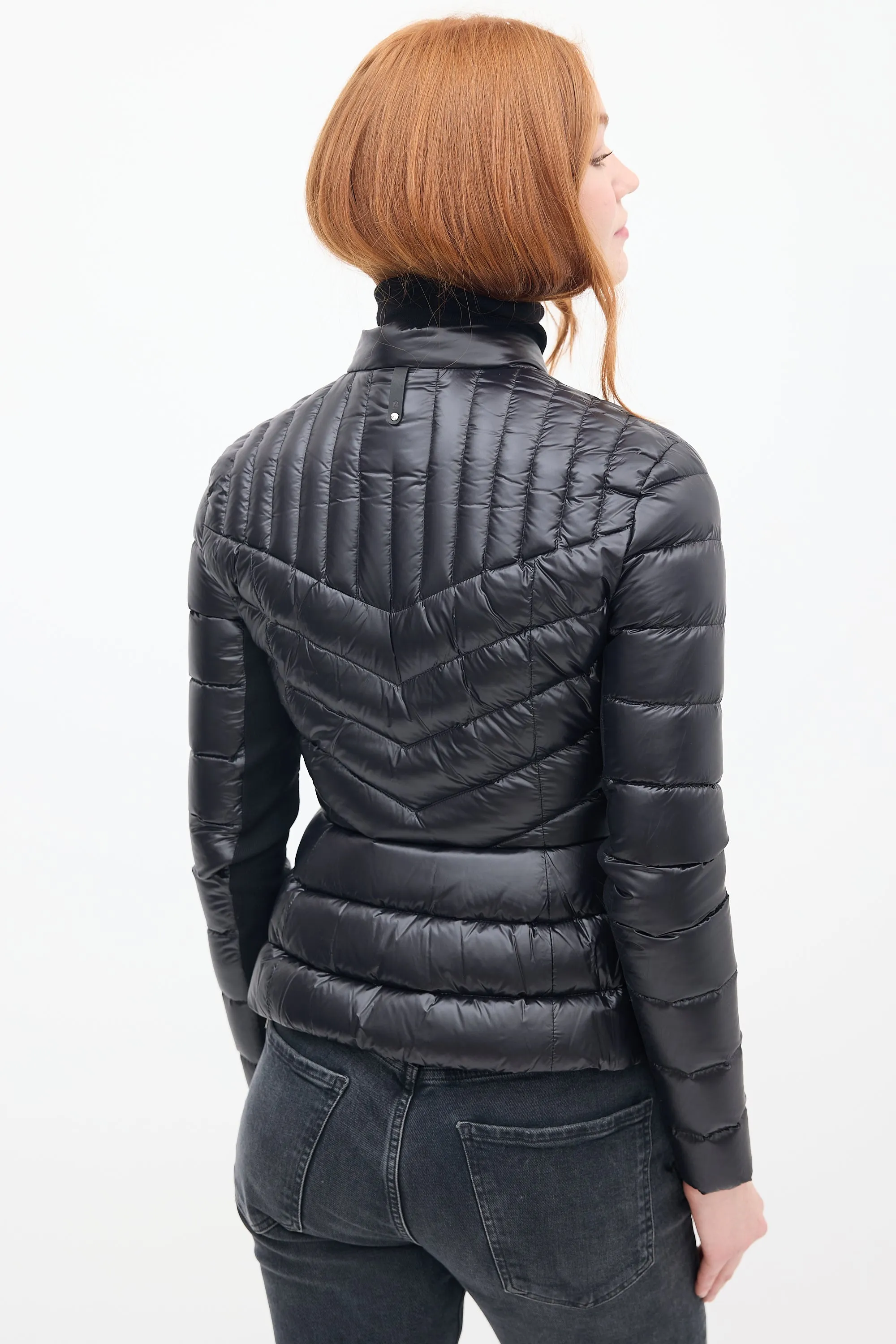 Black Down & Nylon Petra Puffer Jacket