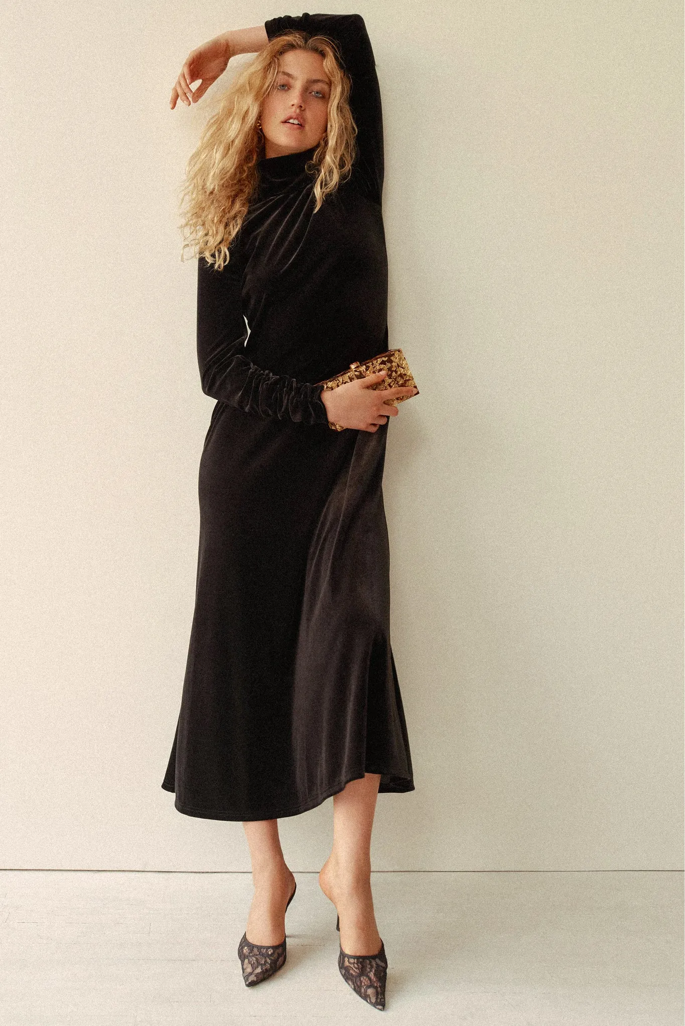 Black Velvet Suzie Dress