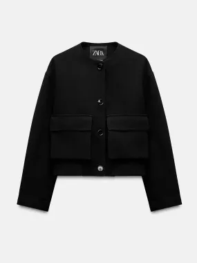 Bomber jacket with pockets