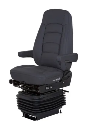 Bostrom Wide Ride Serta® High Back Truck Seat in Black Genuine Leather with Heat/Cooling & Dual Arms