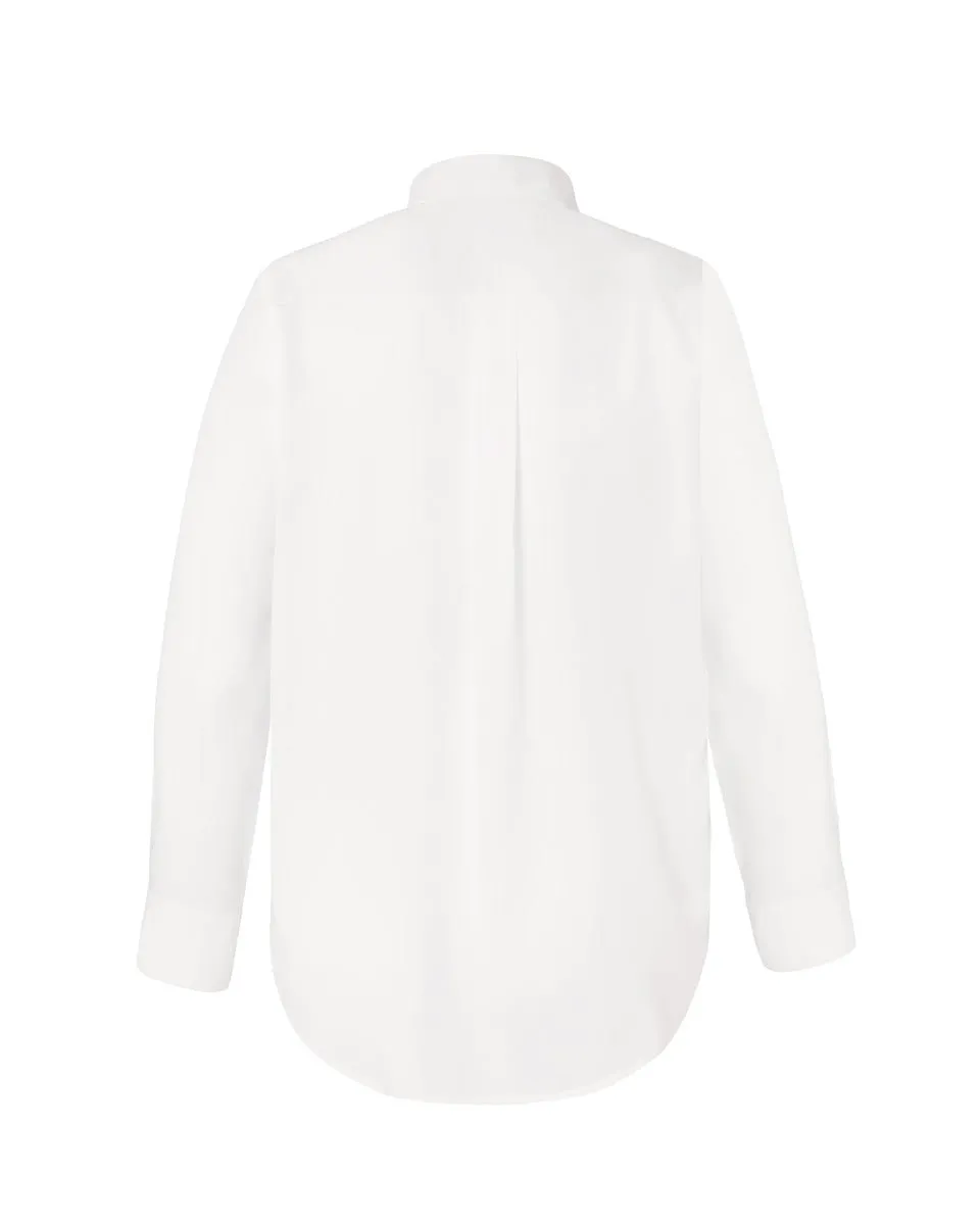 Brizo Twill Button Down Blouse - White