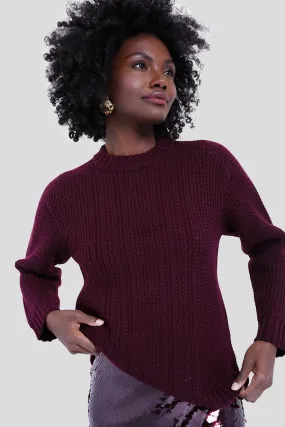 Burgundy Combey Wool Jumper