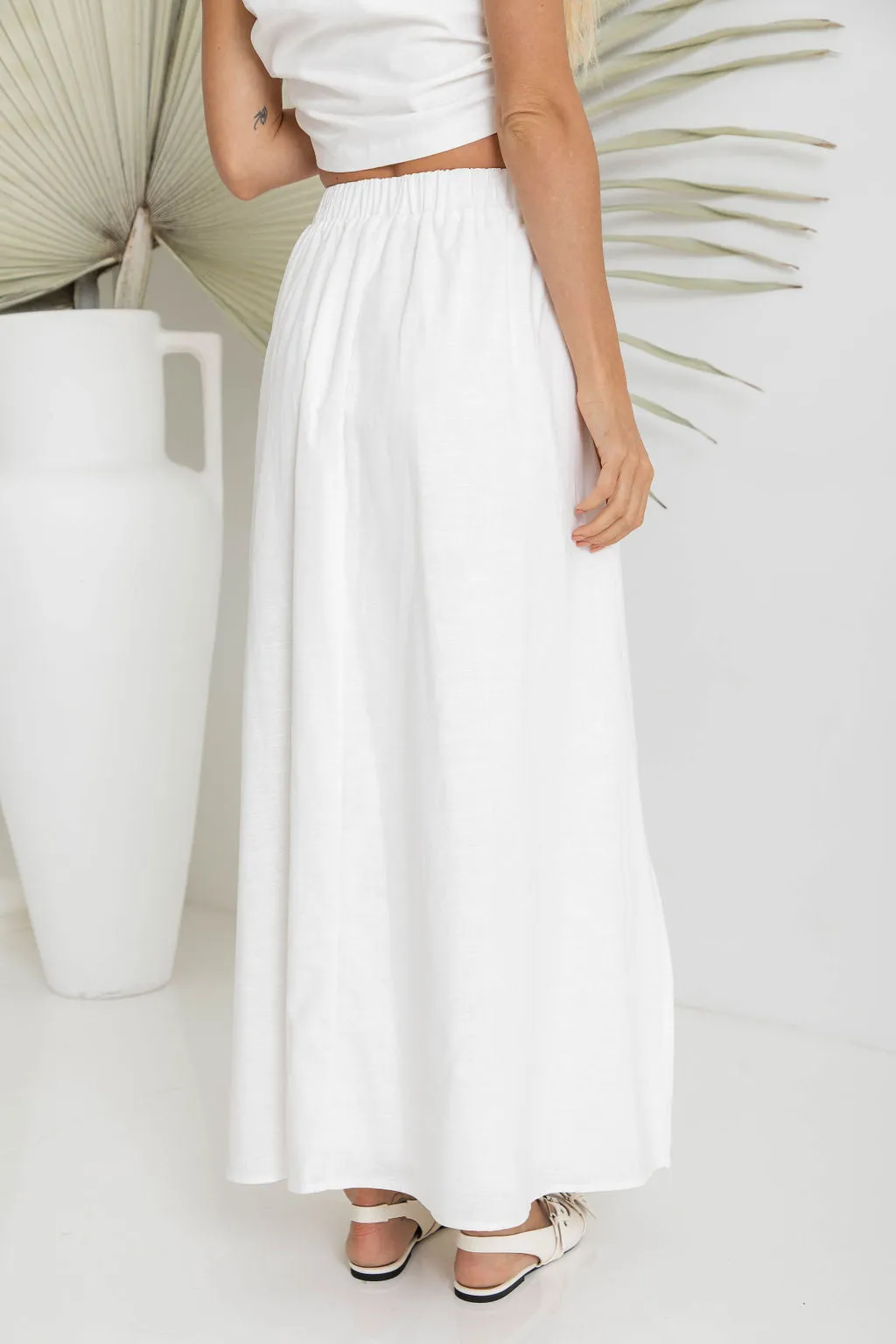 Caprise Maxi Skirt - White