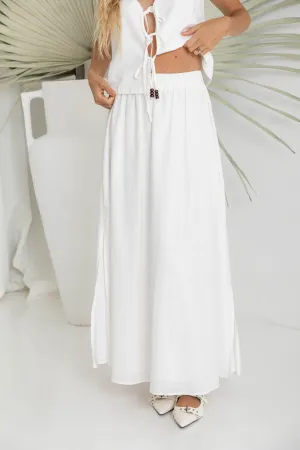 Caprise Maxi Skirt - White