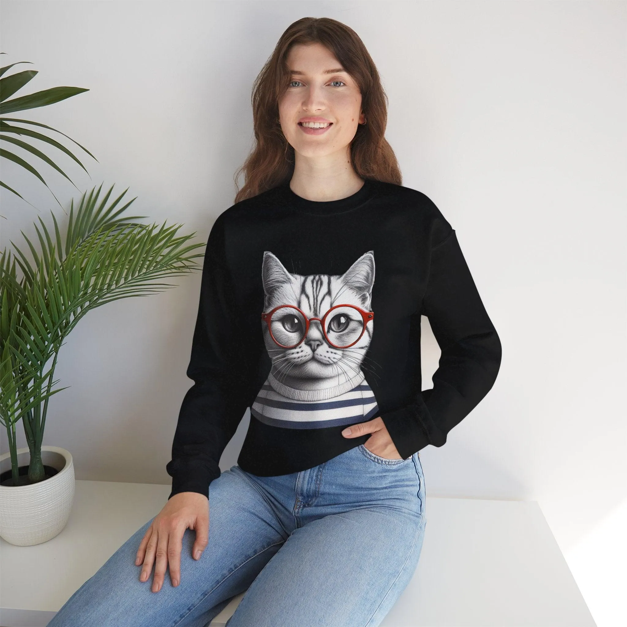 Cat-titude Unisex Heavy Blend Crewneck Sweatshirt