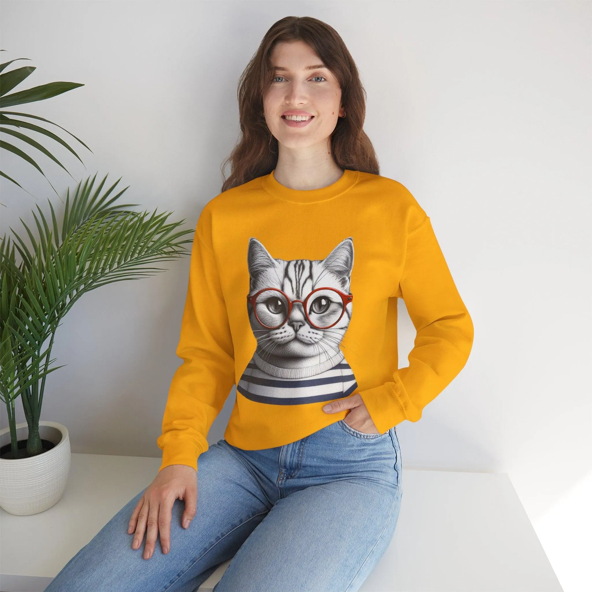 Cat-titude Unisex Heavy Blend Crewneck Sweatshirt