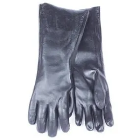 Chemical Glove, Black PVC, Large, 18-In.