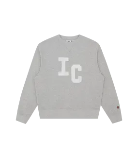 CHENILLE CREWNECK - HEATHER GREY