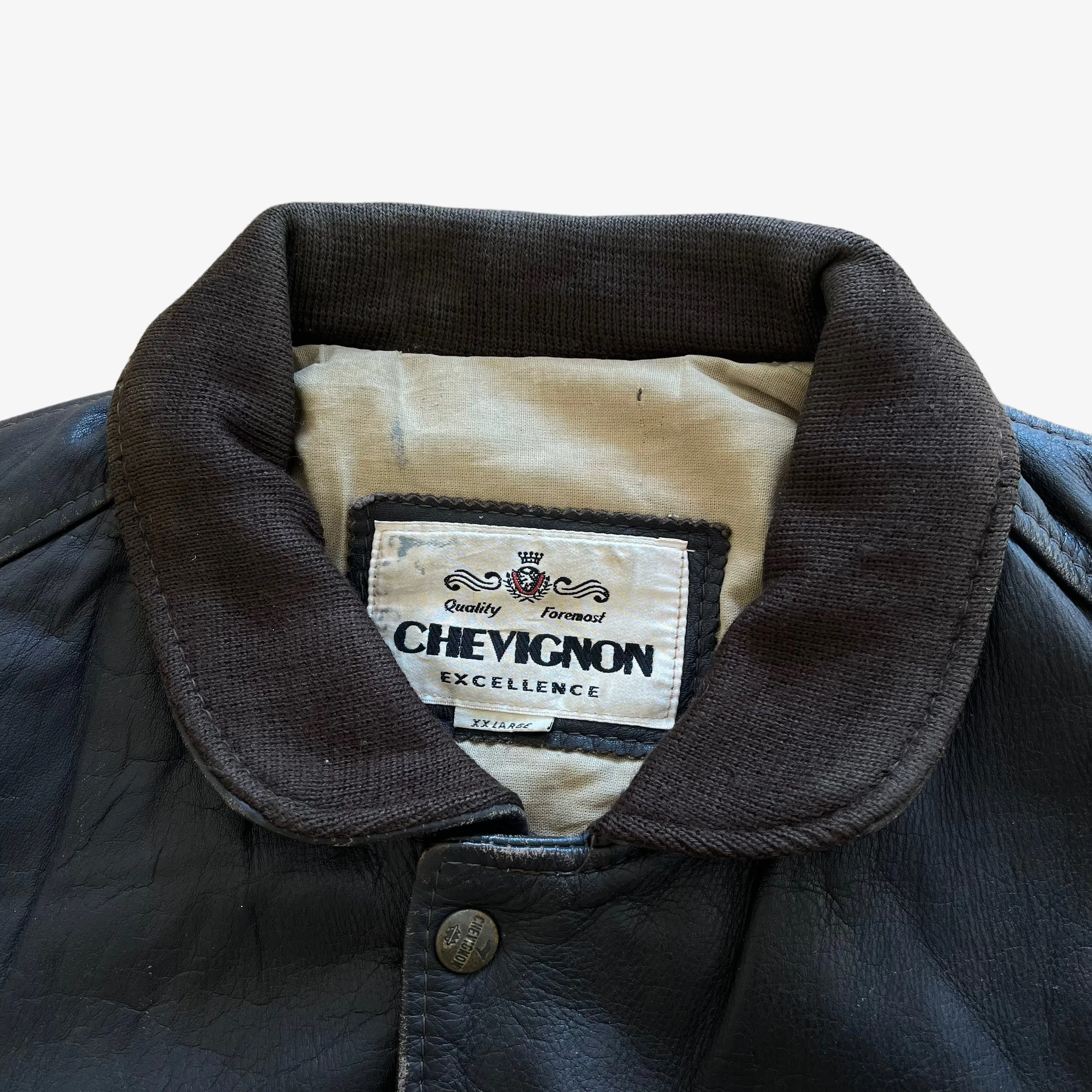 Chevignon Leather Bomber Jacket