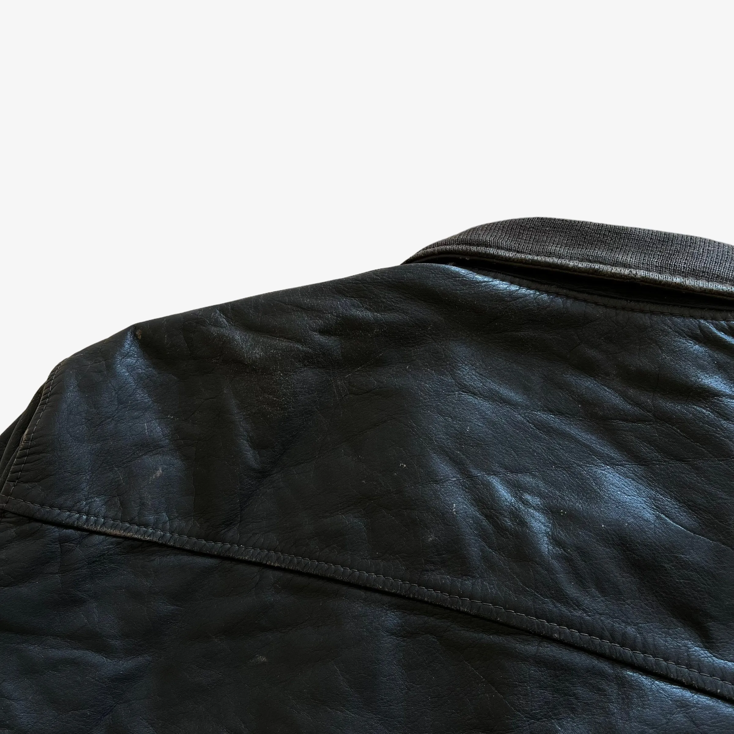 Chevignon Leather Bomber Jacket