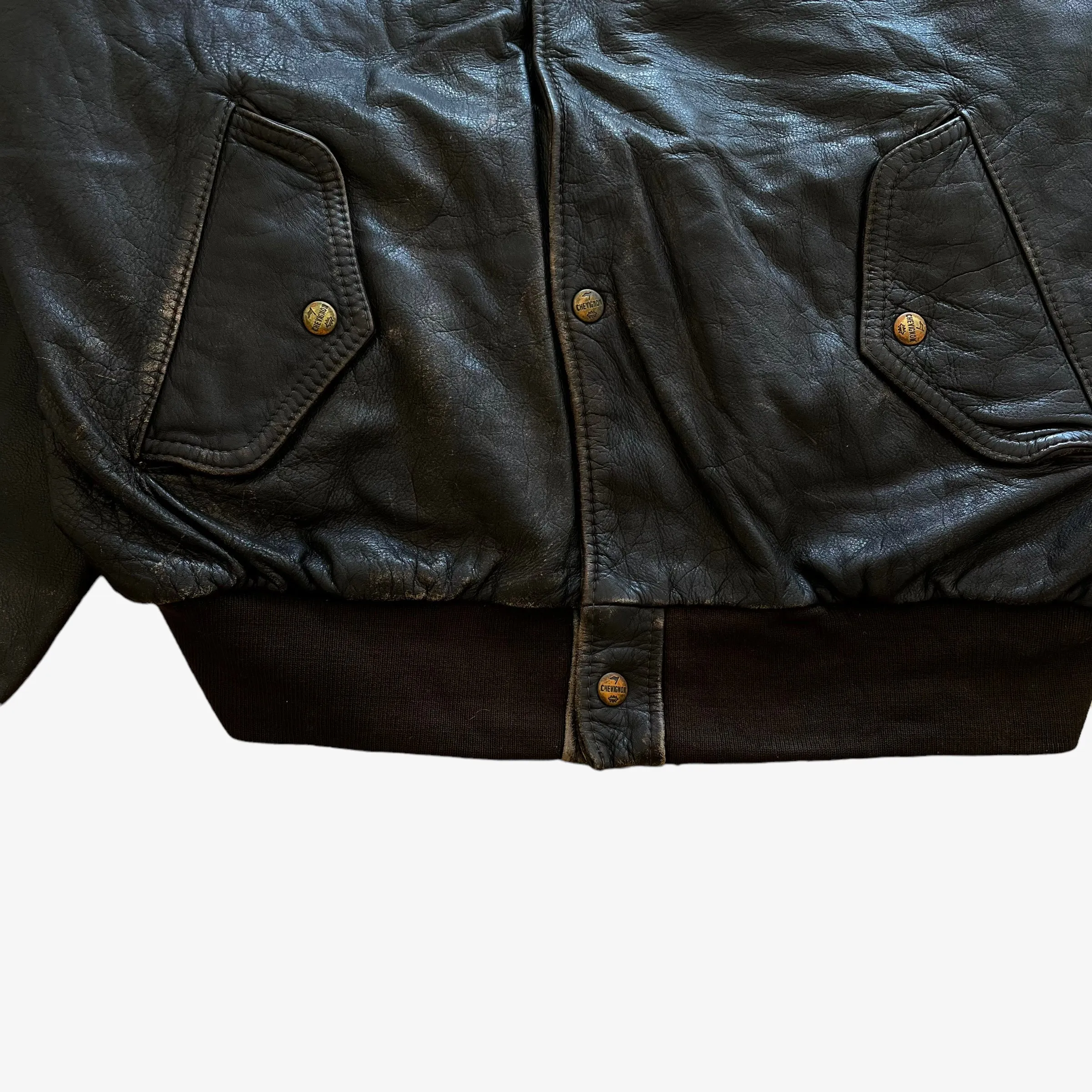 Chevignon Leather Bomber Jacket