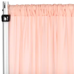 Chiffon Curtain Drape 10ft H x 58" W Panel - Blush/Rose Gold