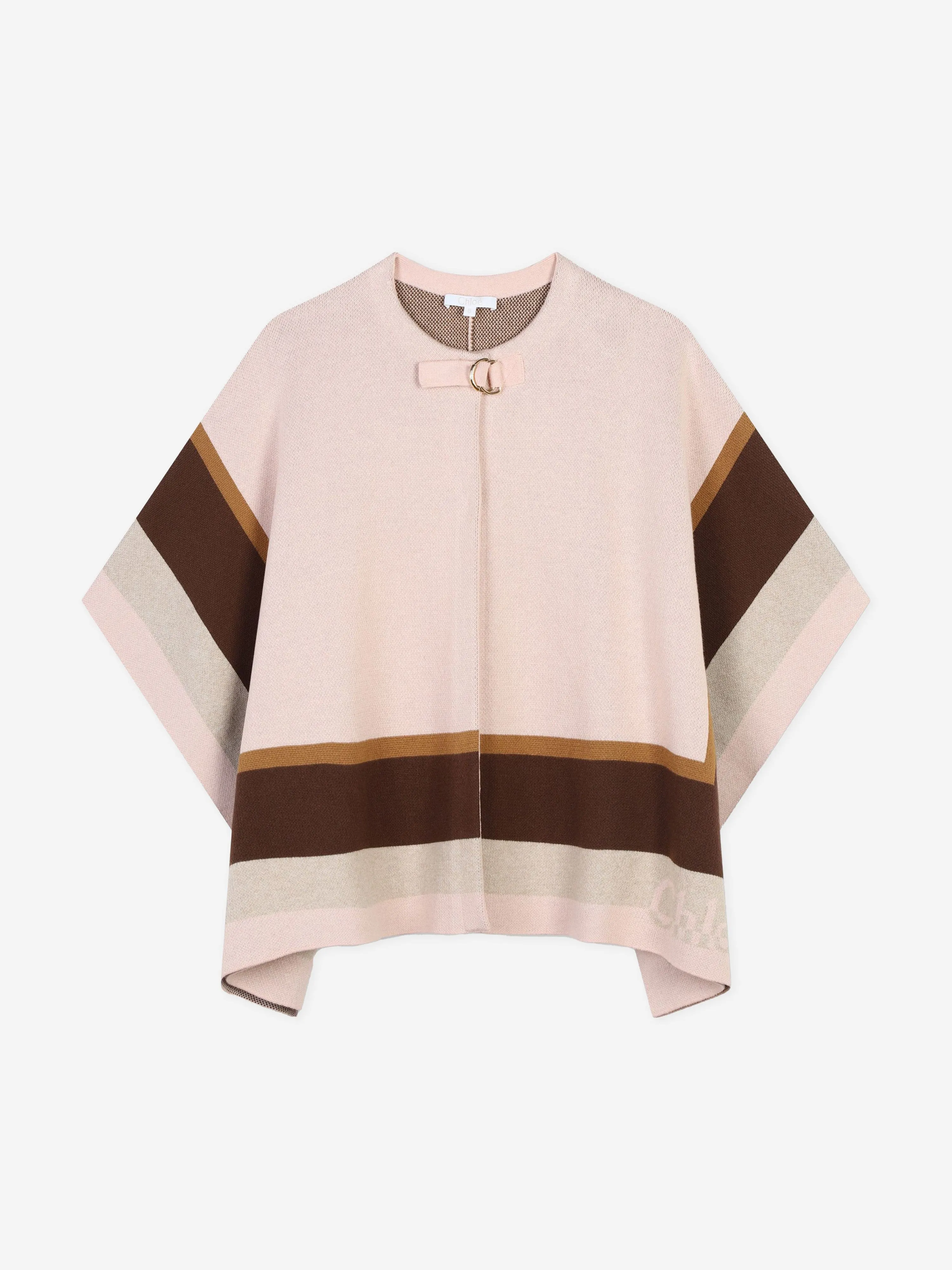 Chloé Girls Knitted Cape in Pink