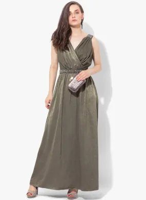 Claire Embellished Shoulder Drape Maxi