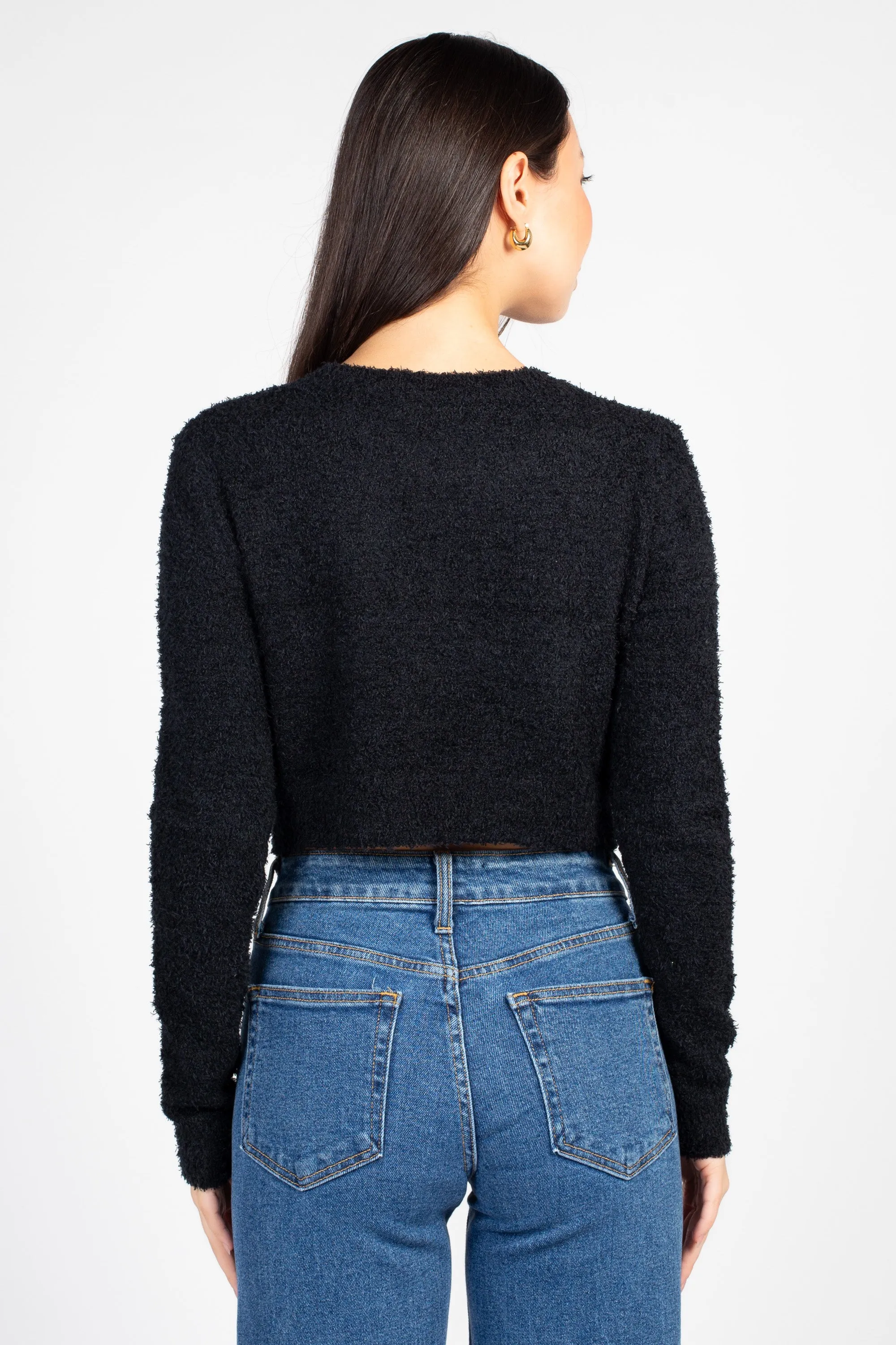 Clare Fuzzy Crop Sweater