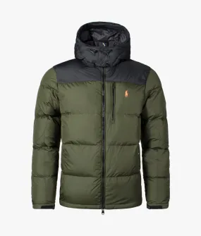 Colour-Blocked Down Jacket