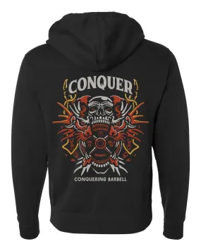 Conquer Dragon - on Black Pullover Hoodie